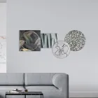 Samenstelling van 4 panelen met de stilering van de kus Made in Italy - Kanna Viadurini