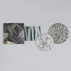 Samenstelling van 4 panelen met de stilering van de kus Made in Italy - Kanna Viadurini