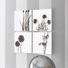 Samenstelling van 4 panelen met Hortensia's, Allium en Thypha Made in Italy - Berekening Viadurini