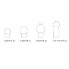 Samenstelling van 4 decoratieve vazen in zwart en wit keramiek - Calicanto Viadurini