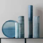 Samenstelling van 4 vazen en middelpunt in handbeschilderd porselein - Liberio Viadurini