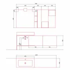 Ontwerpsamenstelling voor moderne hangende meubels in de badkamer Made in Italy - Farart2 Viadurini