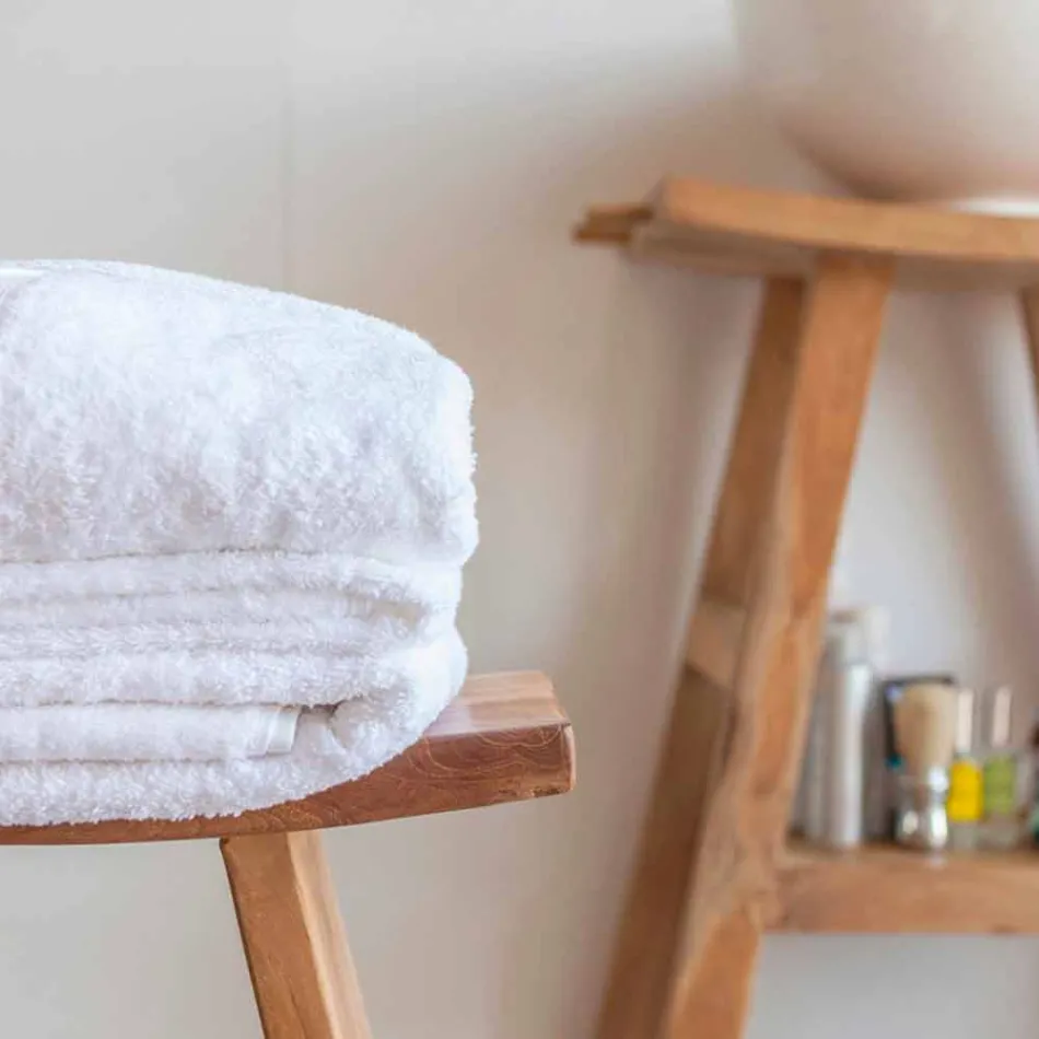 Samenstelling van badkamermeubels in massief teak met modern design - Azina Viadurini