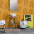 Samenstelling van badkamermeubels in massief teak met modern design - Azina