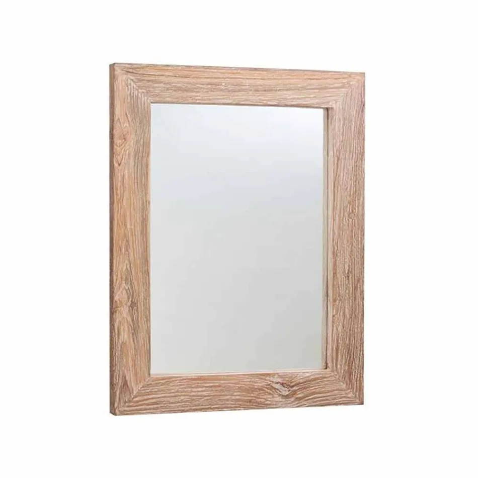 Samenstelling van modern badkamermeubilair in massief teakhout - potje Viadurini