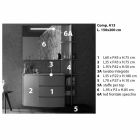 Samenstelling van meubels voor de badkamer van modern design - Callisi13 Viadurini
