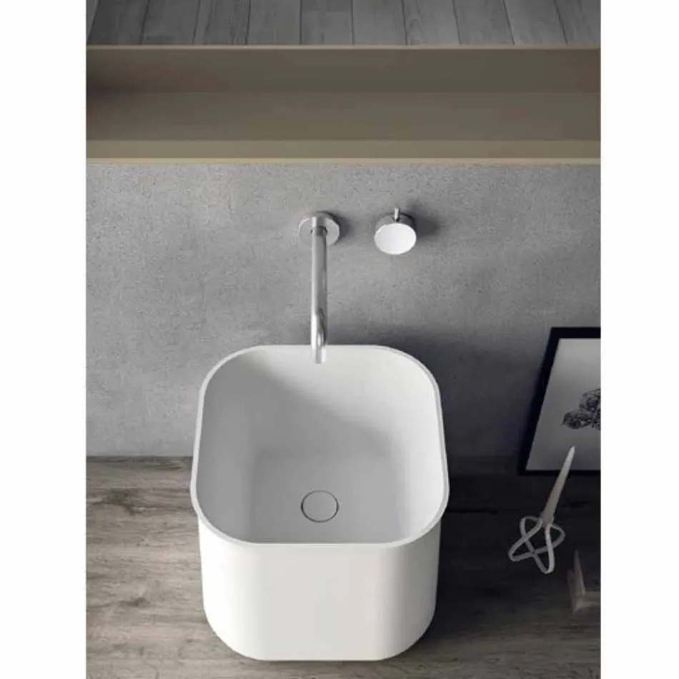 Samenstelling van modern badkamermeubilair, hangend ontwerp Made in Italy - Callisi6 Viadurini