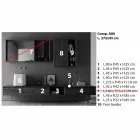 Samenstelling van modern badkamermeubilair, hangend ontwerp Made in Italy - Callisi6 Viadurini