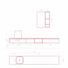 Samenstelling van modern badkamermeubilair, hangend ontwerp Made in Italy - Callisi6 Viadurini