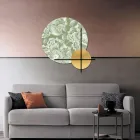 Samenstelling van roze of groene houten panelen met witte bloemen gemaakt in Italië - Fiji Viadurini