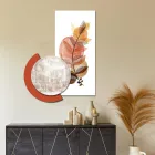 Compositie van houten schilderijen met stads- en takafdrukken, gemaakt in Italië - Chili Viadurini