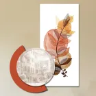 Compositie van houten schilderijen met stads- en takafdrukken, gemaakt in Italië - Chili Viadurini