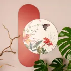 Compositie van houten schilderijen met vlinder- en bloemenprints, gemaakt in Italië - Ecuador Viadurini