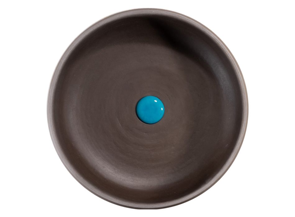 Vrijstaande badkamerkast samenstelling blauwe kleur inclusief accessoires - Maryse Viadurini