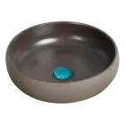 Vrijstaande badkamerkast samenstelling blauwe kleur inclusief accessoires - Maryse Viadurini