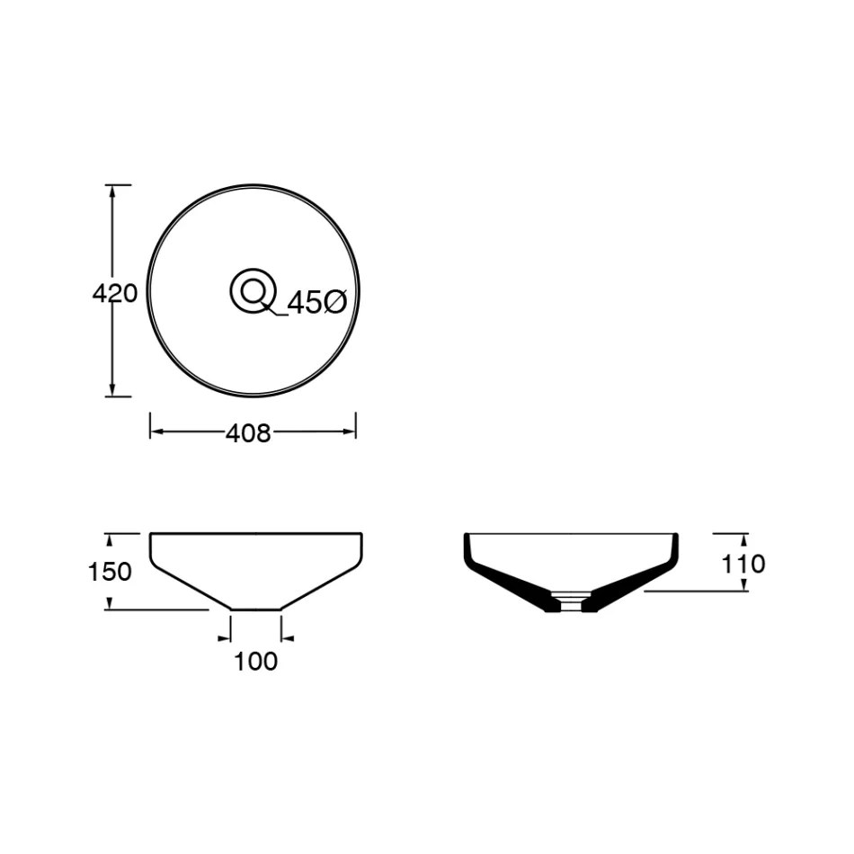 Samenstelling badkamermeubel met wastafel, voet en spiegel Made in Italy - Hoscar Viadurini