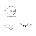 Samenstelling badkamermeubel met wastafel, voet en spiegel Made in Italy - Hoscar Viadurini