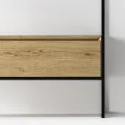 Samenstelling badkamermeubel met wastafel, voet en spiegel Made in Italy - Hoscar Viadurini