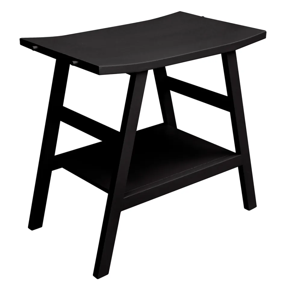 Zwarte badkamerkastcompositie met grote plank en accessoires - Patryk Viadurini