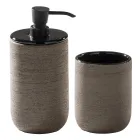 Zwarte badkamerkastcompositie met grote plank en accessoires - Patryk Viadurini