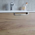 Badkamer ijdelheidskastcompositie in hout en moderne designspiegel - Gualtiero Viadurini