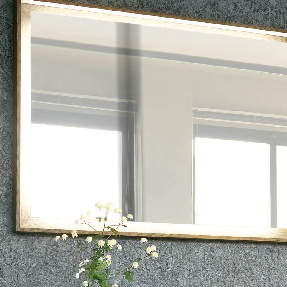 Badkamermeubelsamenstelling 150 cm in luxe natuurlijk hout - Alide Viadurini