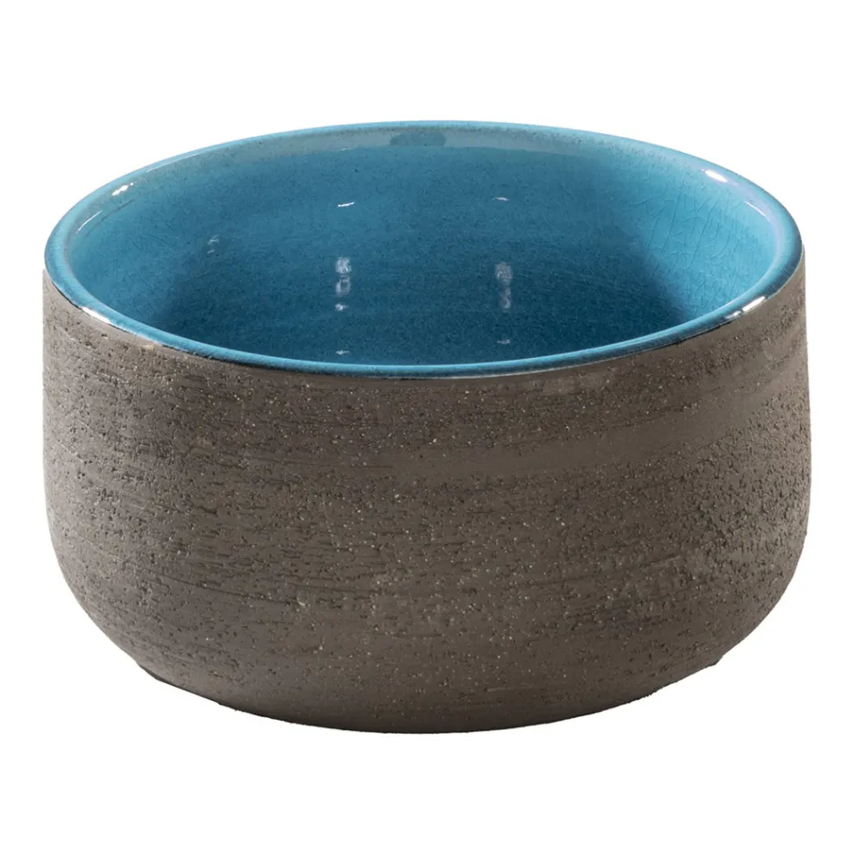 Blauwe staande badkamermeubelsamenstelling met moderne designaccessoires - Patryk Viadurini