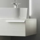 Moderne houten gelakte badkamermeubelsamenstelling Viadurini