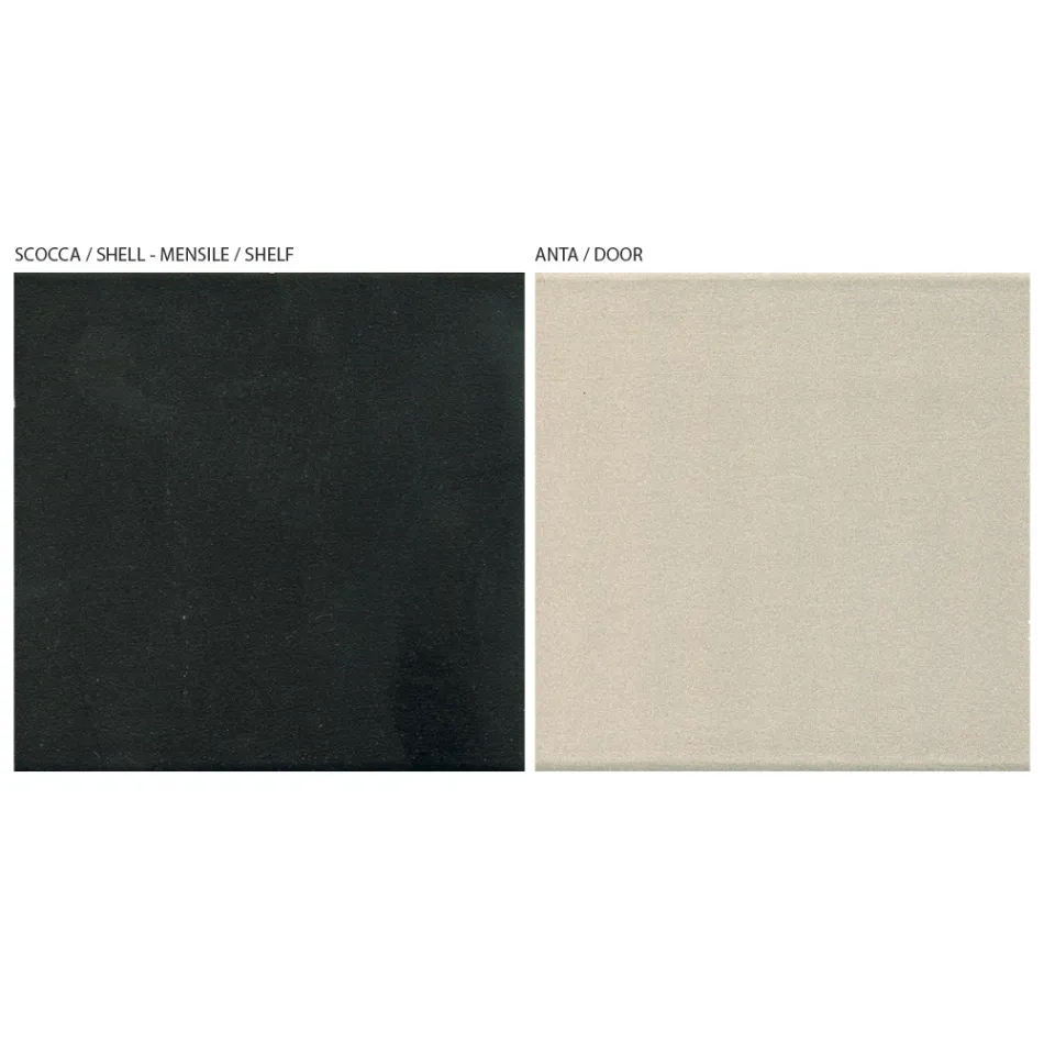 Samenstelling van woonkamerwandmeubilair in MDF Made in Italy - Malene Viadurini