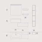 Houten meubelsamenstelling gemaakt in Italië forlì suspension badkamer Viadurini