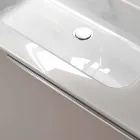 Samenstelling van geschorst houten design badkamermeubilair gemaakt in Italië Genova Viadurini