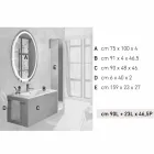 Samenstelling van geschorst houten design badkamermeubilair gemaakt in Italië Genova Viadurini