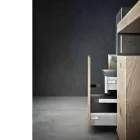 Moderne badkamersamenstelling van gemalen designmeubels gemaakt in Italië - Farart6 Viadurini