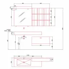 Moderne badkamersamenstelling van gemalen designmeubels gemaakt in Italië - Farart6 Viadurini