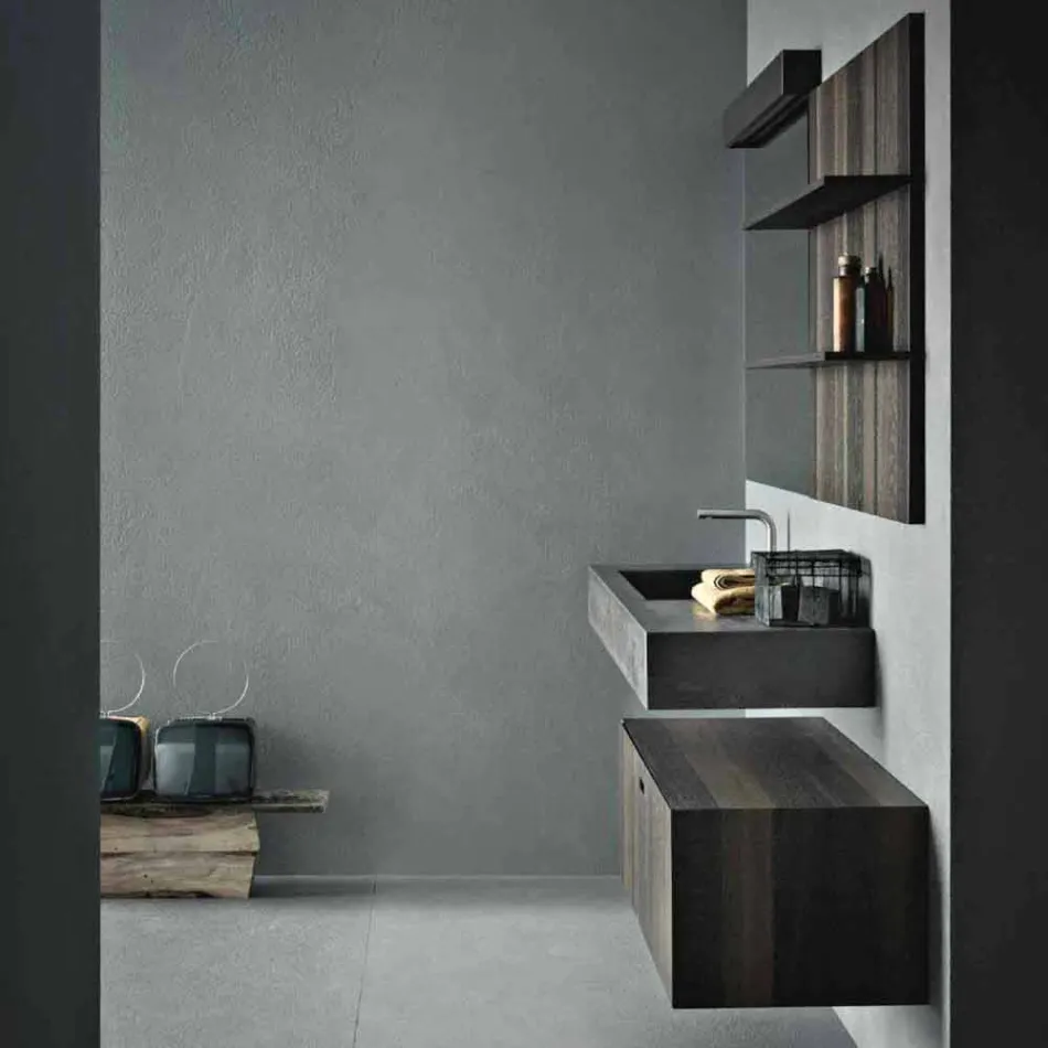 Compositie voor hangende badkamer en modern design Made in Italy - Farart9 Viadurini