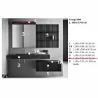 Compositie voor hangende badkamer en modern design Made in Italy - Farart9 Viadurini