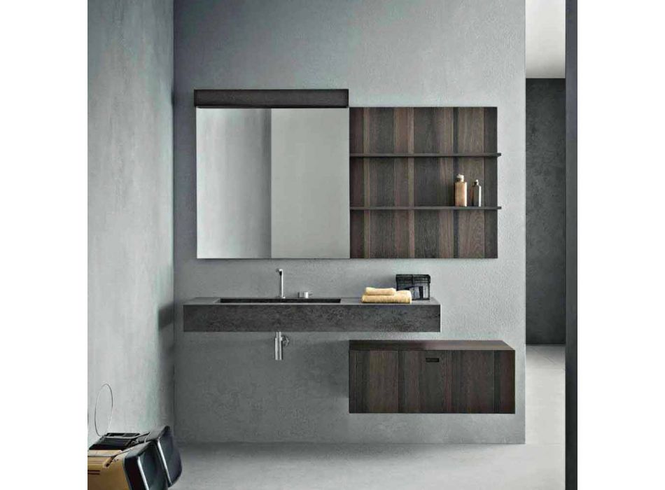 Compositie voor hangende badkamer en modern design Made in Italy - Farart9 Viadurini