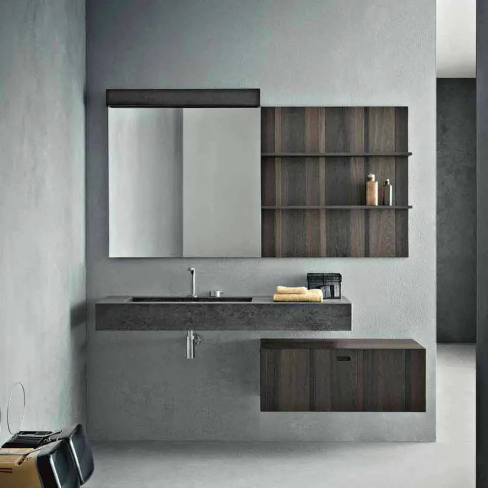 Compositie voor hangende badkamer en modern design Made in Italy - Farart9 Viadurini