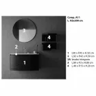 Compositie voor de hangende badkamer van modern design Made in Italy - Callisi11 Viadurini