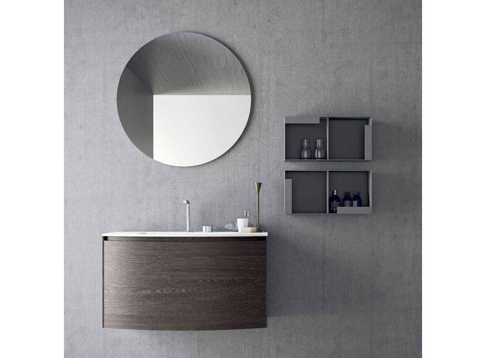 Compositie voor de hangende badkamer van modern design Made in Italy - Callisi11 Viadurini