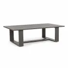 Compositie buitenwoonkamer in aluminium met stoffen kussens - Yoshi Viadurini