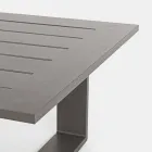 Compositie buitenwoonkamer in aluminium met stoffen kussens - Yoshi Viadurini