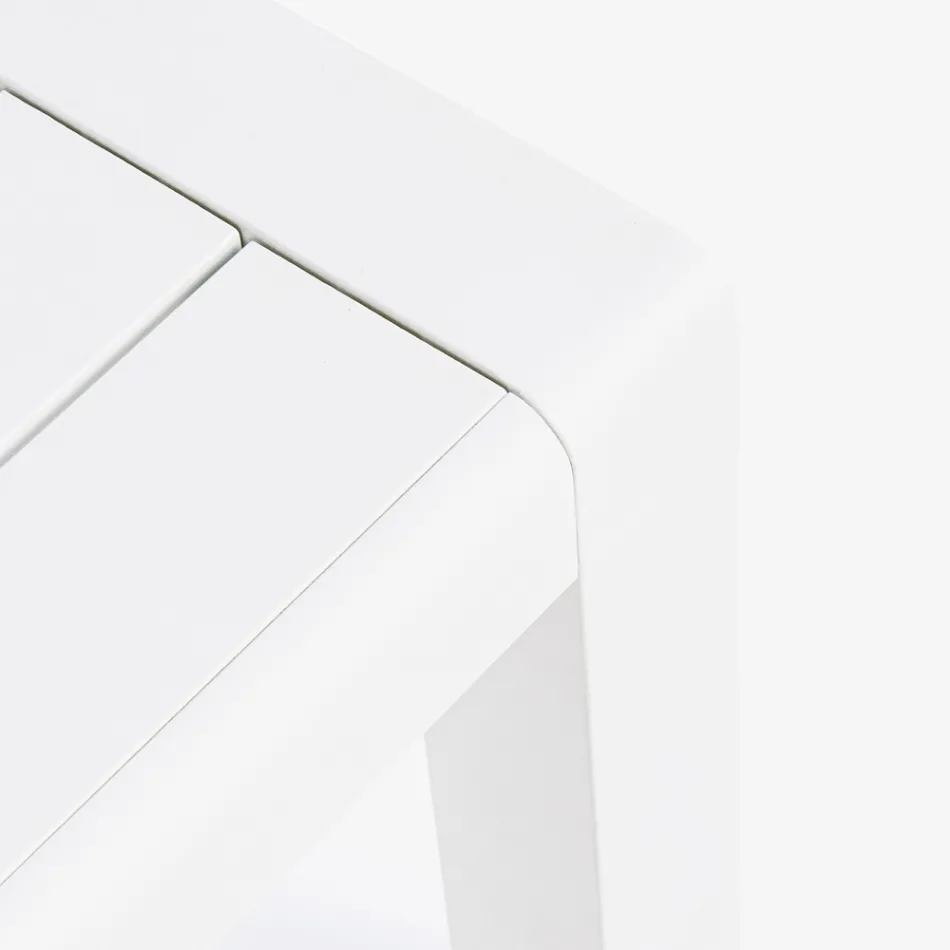 Compositie voor buitenwoonkamer in aluminium en stof, Homemotion - Francine Viadurini