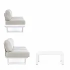 Samenstelling buitenwoonkamer in aluminium en stof Homemotion - Francine Viadurini