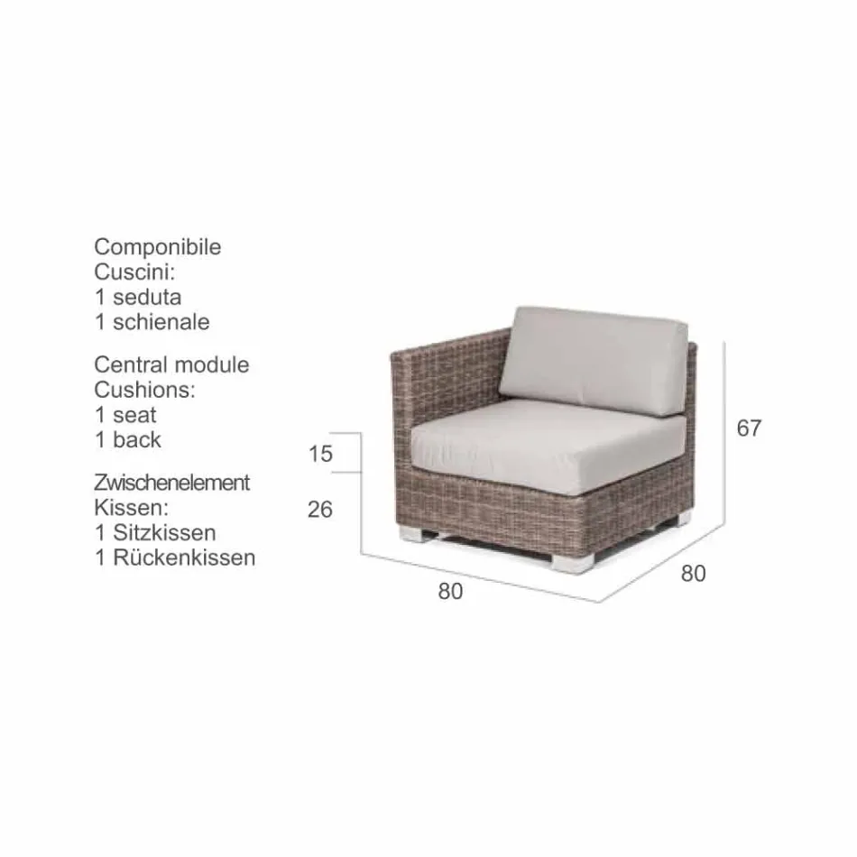 Samenstelling leven van ambachten tuin Ania, modern design Viadurini