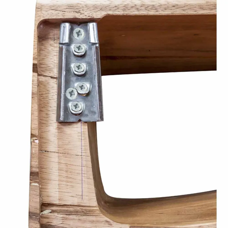 Opgeschorte samenstelling van badkamermeubels in modern teakhout - Kristi Viadurini