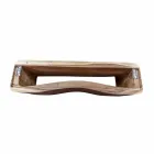 Opgeschorte samenstelling van badkamermeubels in modern teakhout - Kristi Viadurini