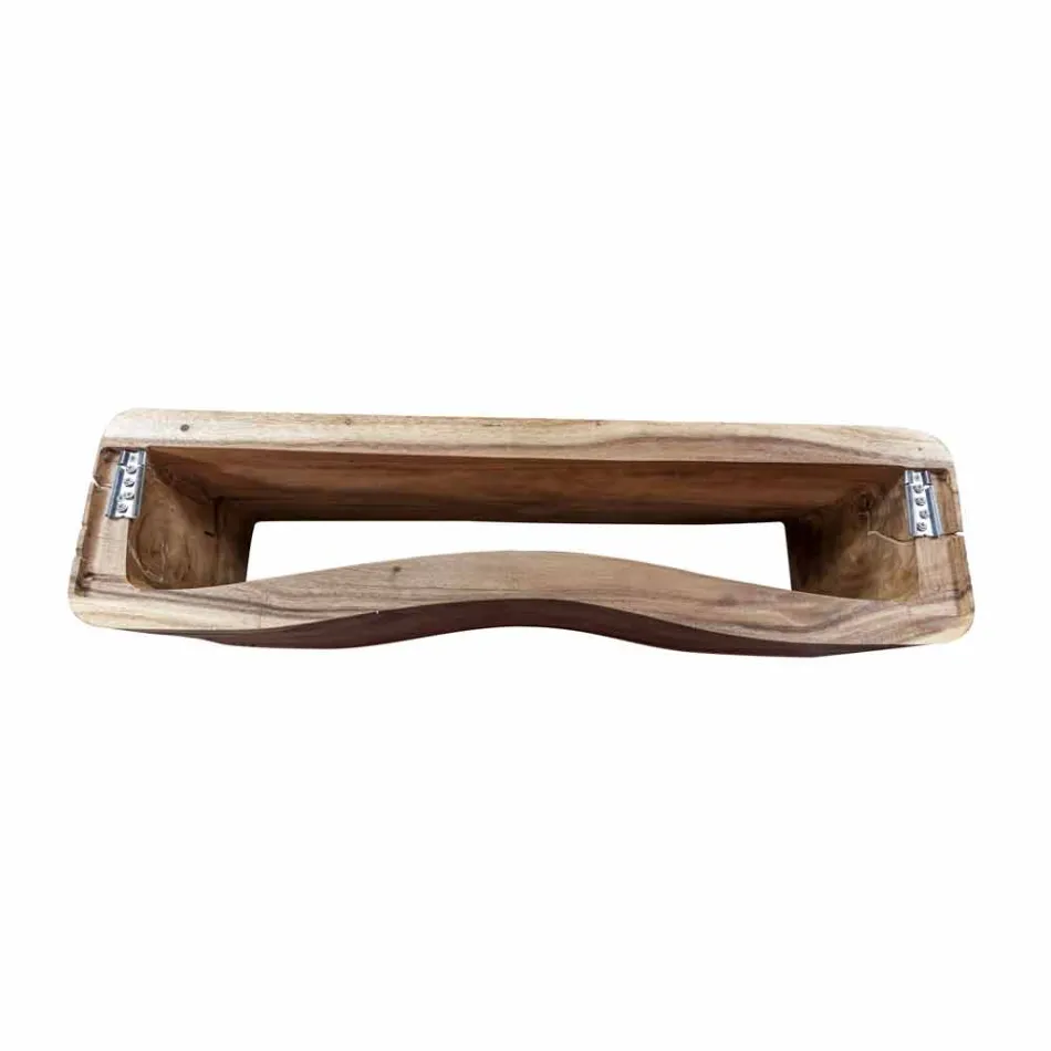 Opgeschorte samenstelling van badkamermeubels in modern teakhout - Kristi Viadurini