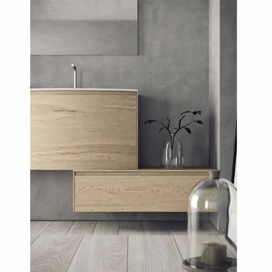 Hangende en moderne compositie voor de badkamer, Made in Italy Design - Callisi4 Viadurini
