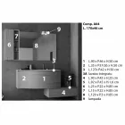 Hangende en moderne compositie voor de badkamer, Made in Italy Design - Callisi4 Viadurini